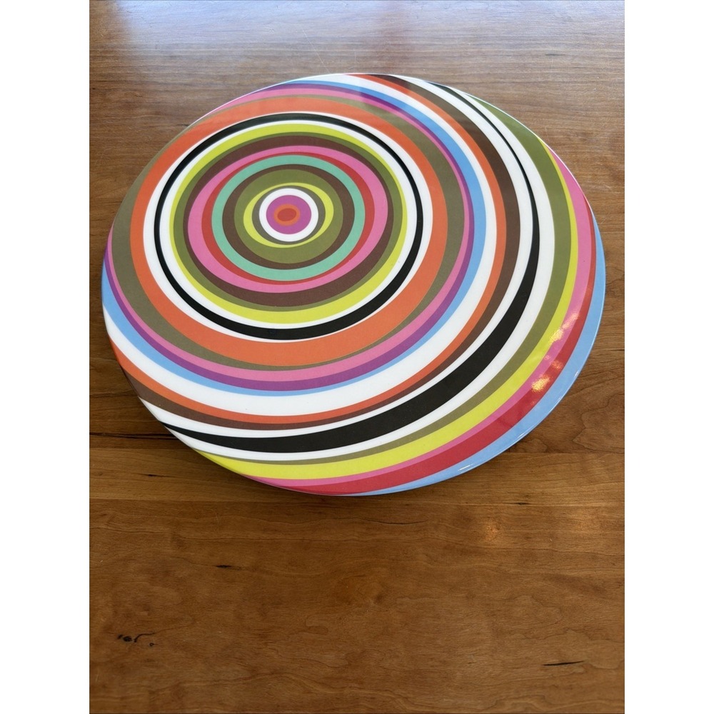French Bull 15" Vibrant Melamine Lazy Susan Rotating Serving Platter Hypnotic